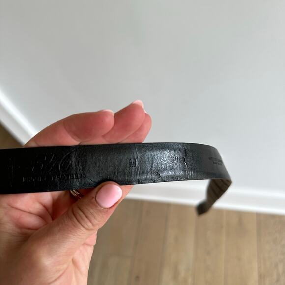 Brooks Brothers 346 Genuine Leather Belt Black M - Picture 10 of 11
